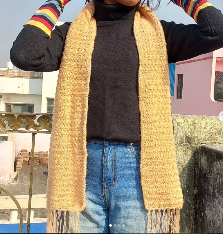 CROCHET HANDMADE MUFLAR FOR WOMEN IN FREE SIZE