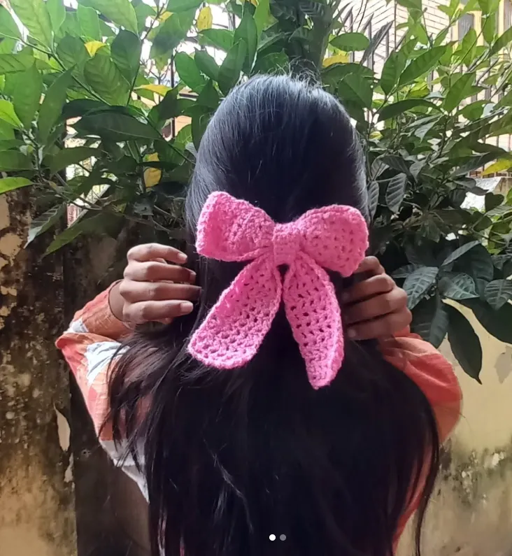 CROCHET HANDMADE HAIR BOW